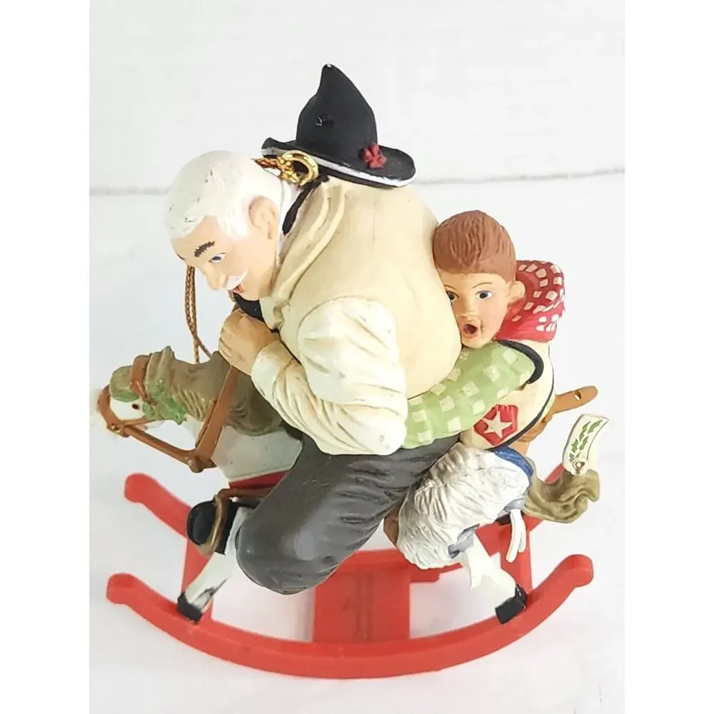 Norman Rockwell Ornament Collection GRAMPS AT THE REINS 1987 Christmas Club